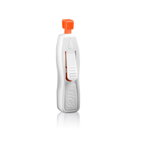 o botão descartável do dispositivo 1.8mm da lanceta de sangue da segurança 21G ativou 1.8mm alaranjado